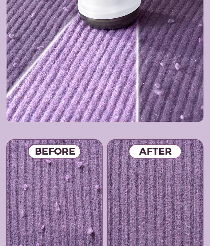 Rechargeable Fabric Shaver with 2 Replaceable Stainless Steel 6-Leaf Blades (1 Free Extra Included)