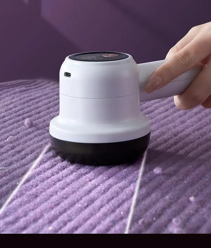 Rechargeable Fabric Shaver with 2 Replaceable Stainless Steel 6-Leaf Blades (1 Free Extra Included)