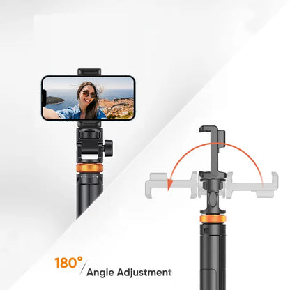 61" Phone Tripod for iPhone/Android & Selfie Stick with Remote, Upgraded Stand, Compatible with iPhone 17/16/15/14/13, Travel-Friendly & Stable