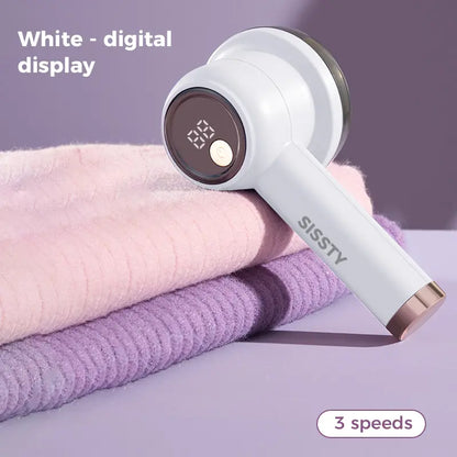 Rechargeable Fabric Shaver with 2 Replaceable Stainless Steel 6-Leaf Blades (1 Free Extra Included)